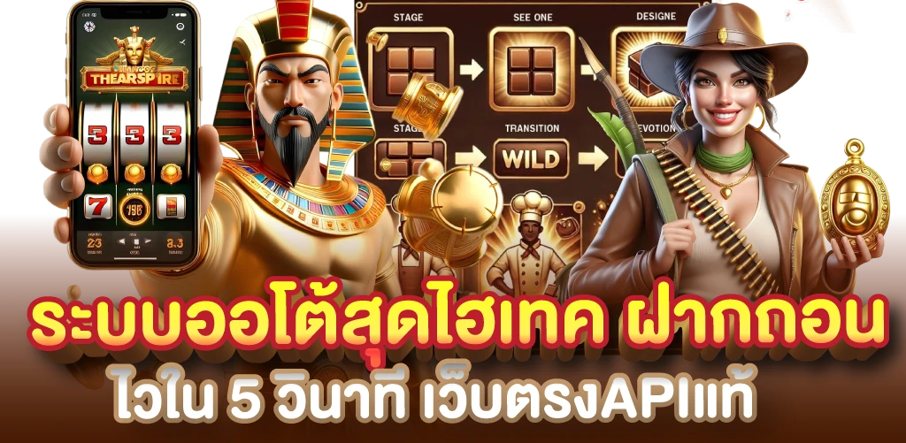 ระบบออโต้สุดไฮเทค ฝากถอนไวใน 5 วินาที เว็บตรงAPIแท้
